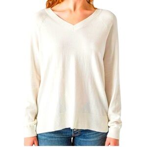 NWT in package Lucky Brand Cream V-Neck Sweater L